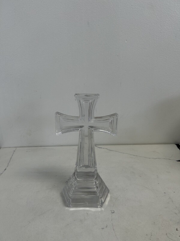 clear crystal cross glass