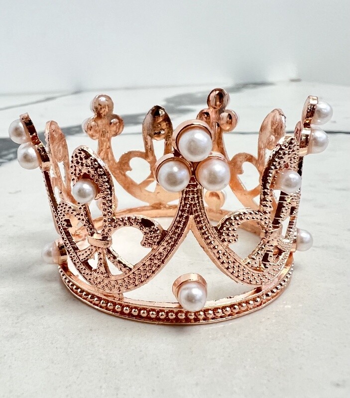 Crown Decorative  Golden Rose 2.9 in