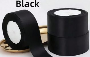 Silk Ribbon, Colors: black