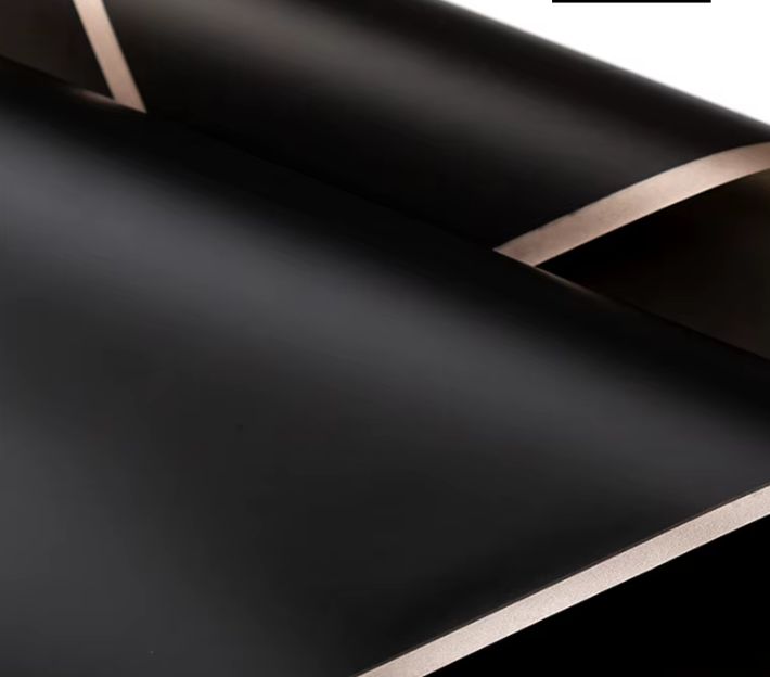 Solid rose gold trim warpping