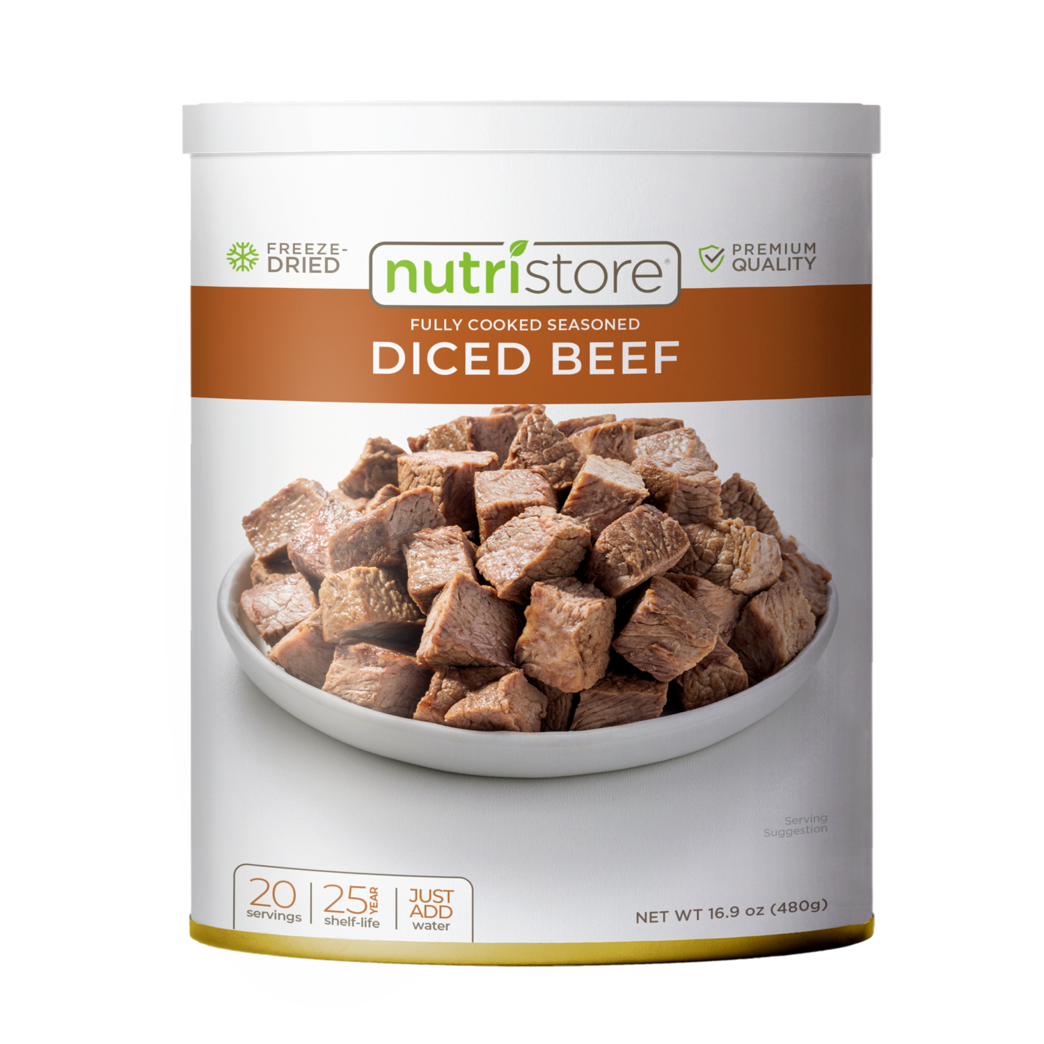 Nutristore - Premium Freeze Dried Diced Beef Chunks