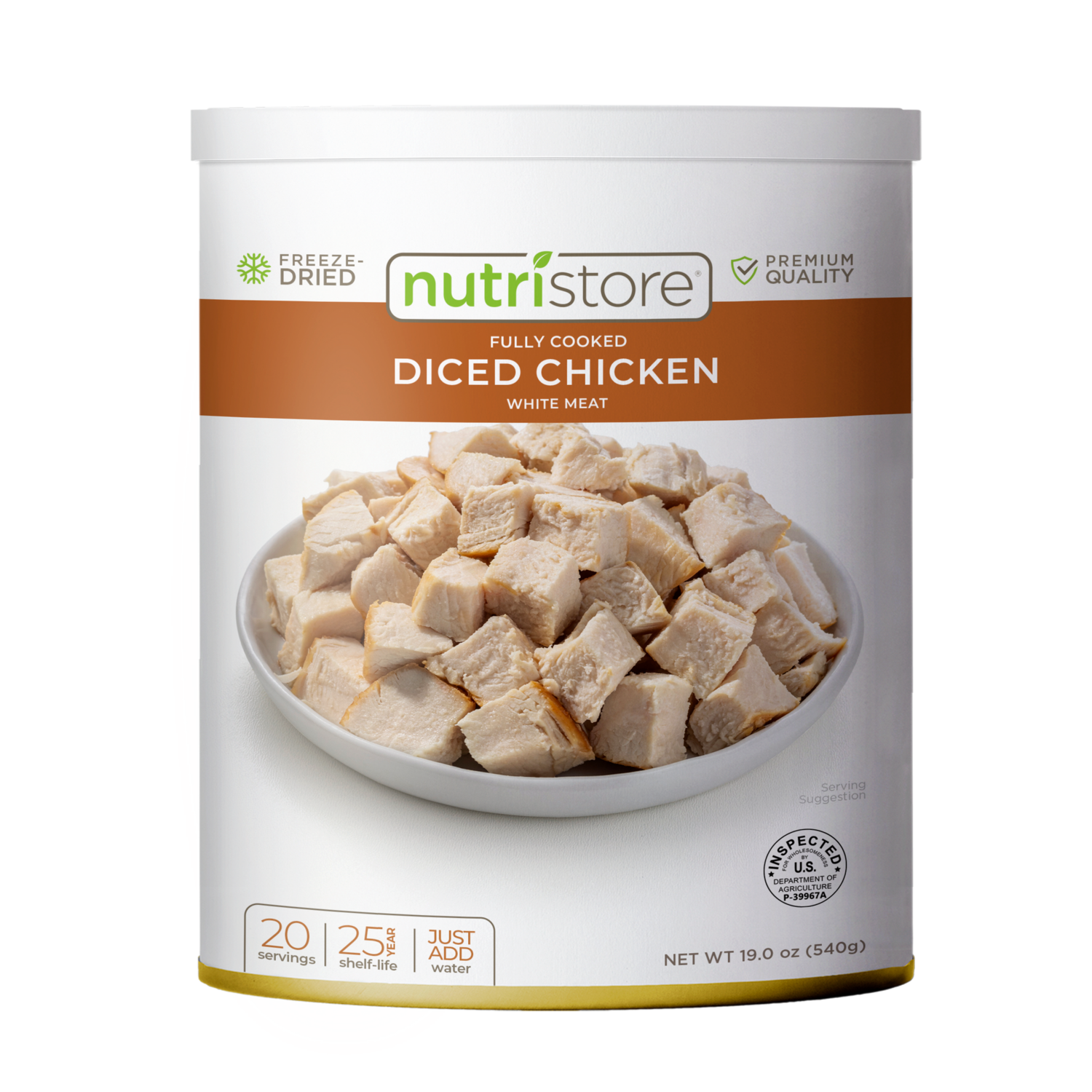 Nutristore - Premium Freeze Dried Diced Chicken