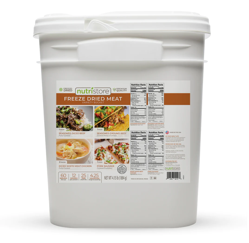 Nutristore - Premium Freeze Dried Meat Variety Bucket