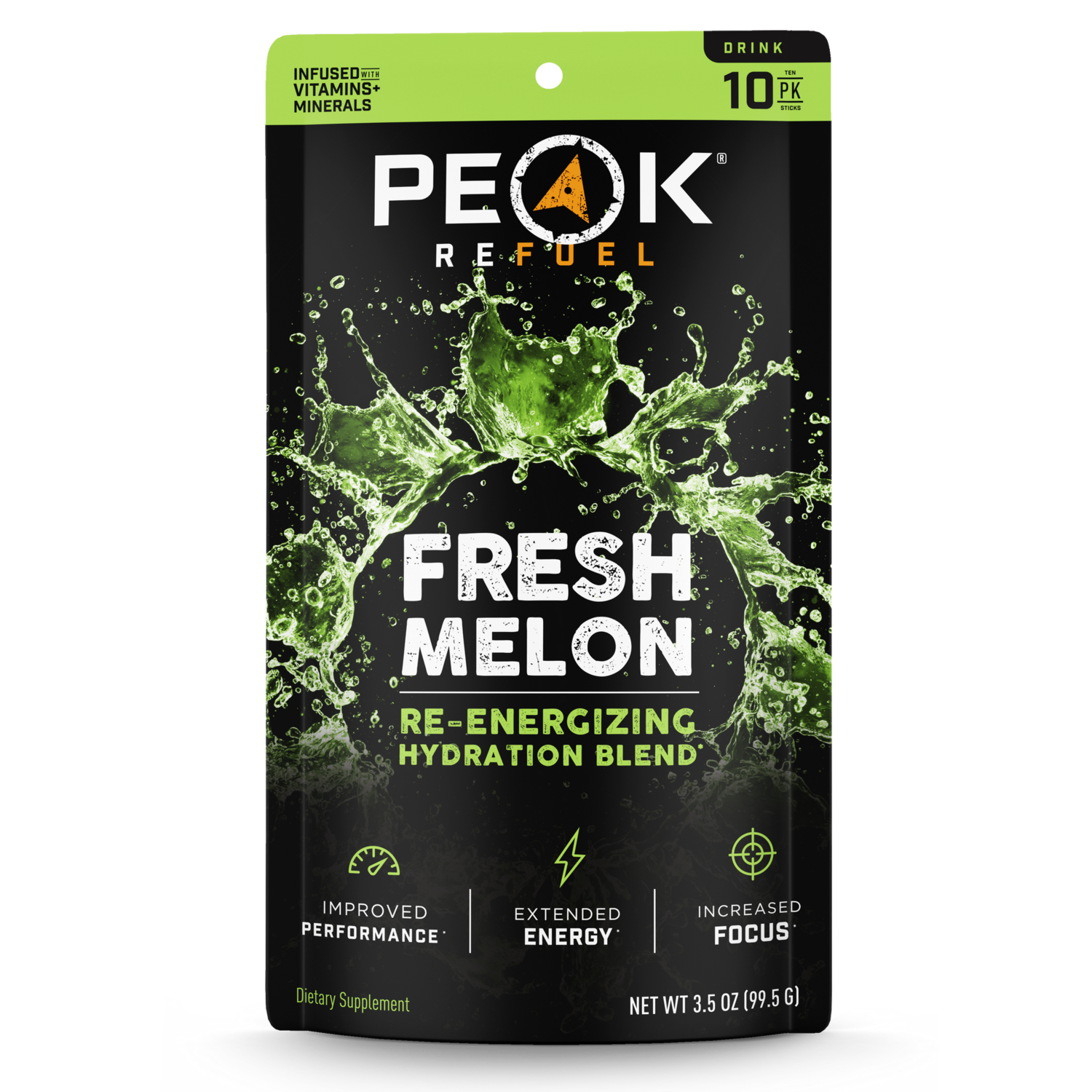 Peak ReFuel Fresh Melon Re-Energizing Drink Sticks