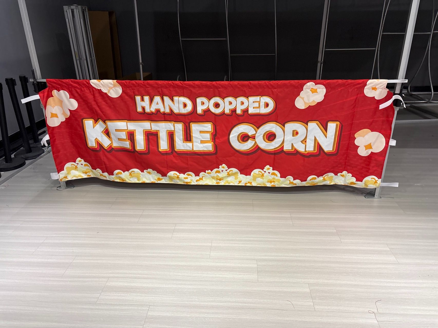 Custom Canopy Tent with Full Back Wall, Half Side Walls & Table Cover