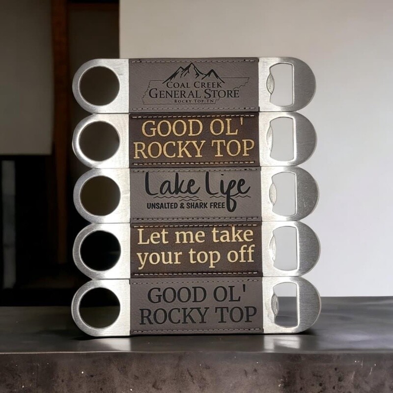 Metal & Leather Bottle Openers