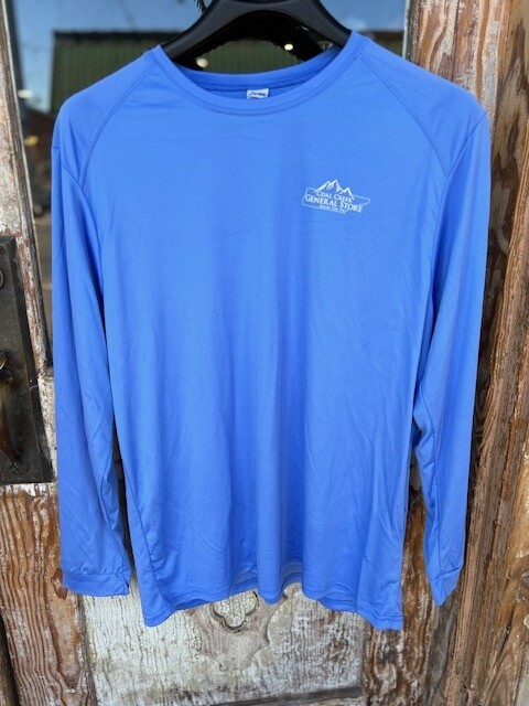 Coal Creek General Store Long Sleeve, color: Bimini Blue, Size: SM, Design: Coal Creek