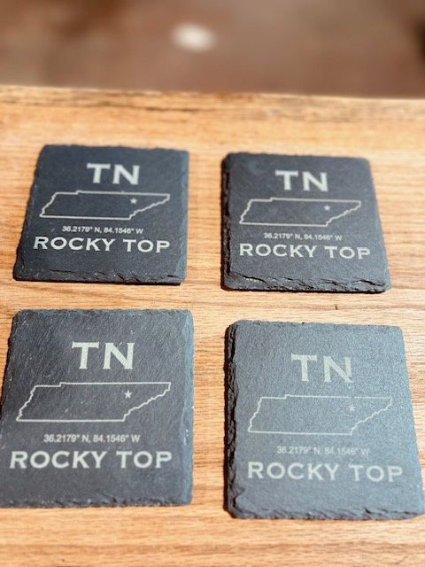 Slate Rocky Top Coasters, Style: Rocky Top