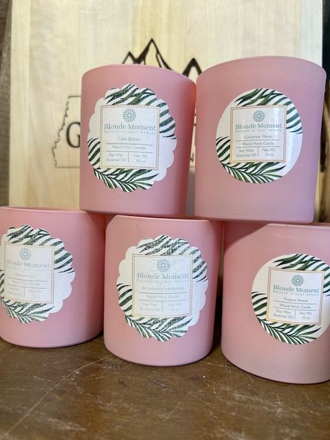 Blonde Moment Hand Crafted Candle, scent: Watermelon