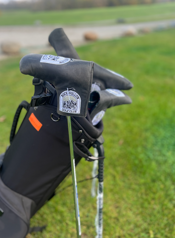 Classic Rock Hollow Winston Putter Cover (Black w/ 3 Crest Logos)