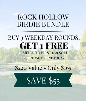 Buy 3 Weekday Rounds, Get Your 4th Round Free - Birdie Bundle
