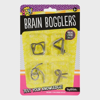 TS Brain Boggler 4 Pack Metal Puzzle