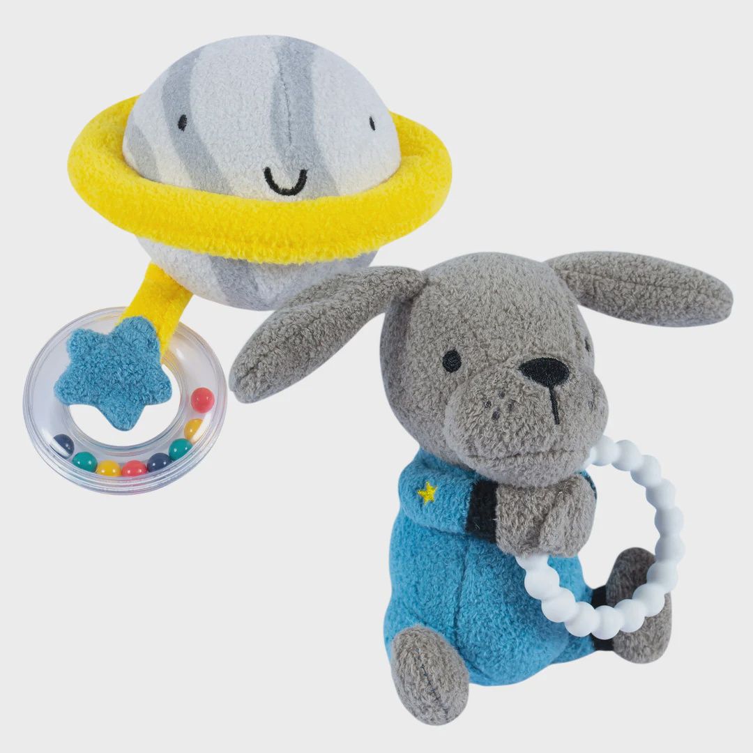 Baby Space Puppy Rattle/Teether Set