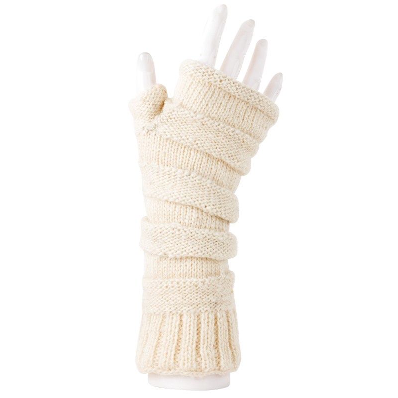 Rippled Handwarmer, Color: Cream