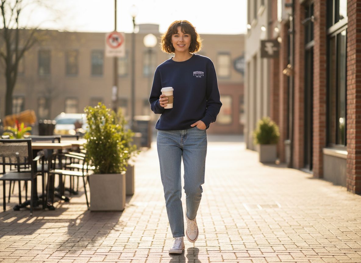Prescott Embroidered Sweatshirt (Navy Blue)