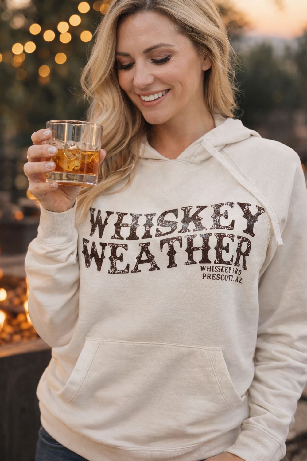 Whiskey Weather Sweatshirt Hood