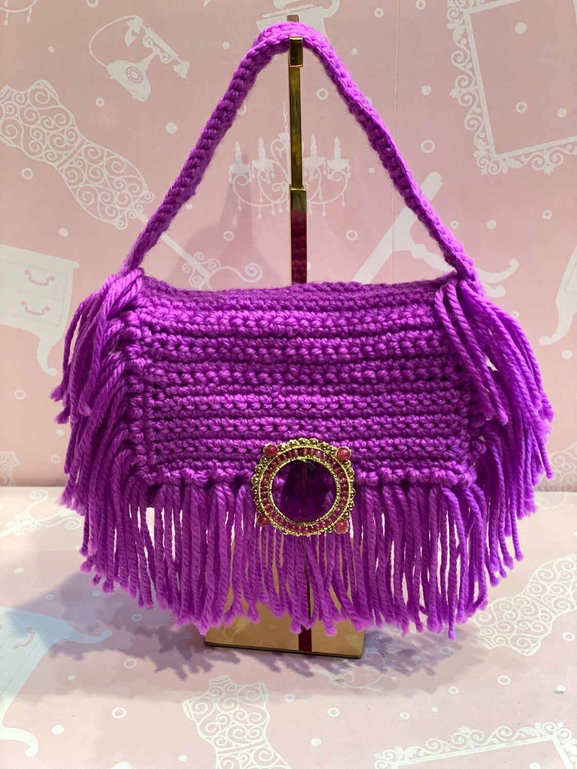 Pochette con chiusura gioiello Elettra 24 cm