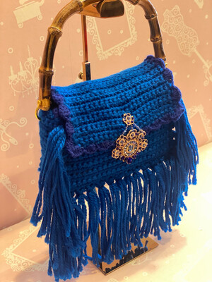 Pochette con chiusura gioiello Febe 24 cm 