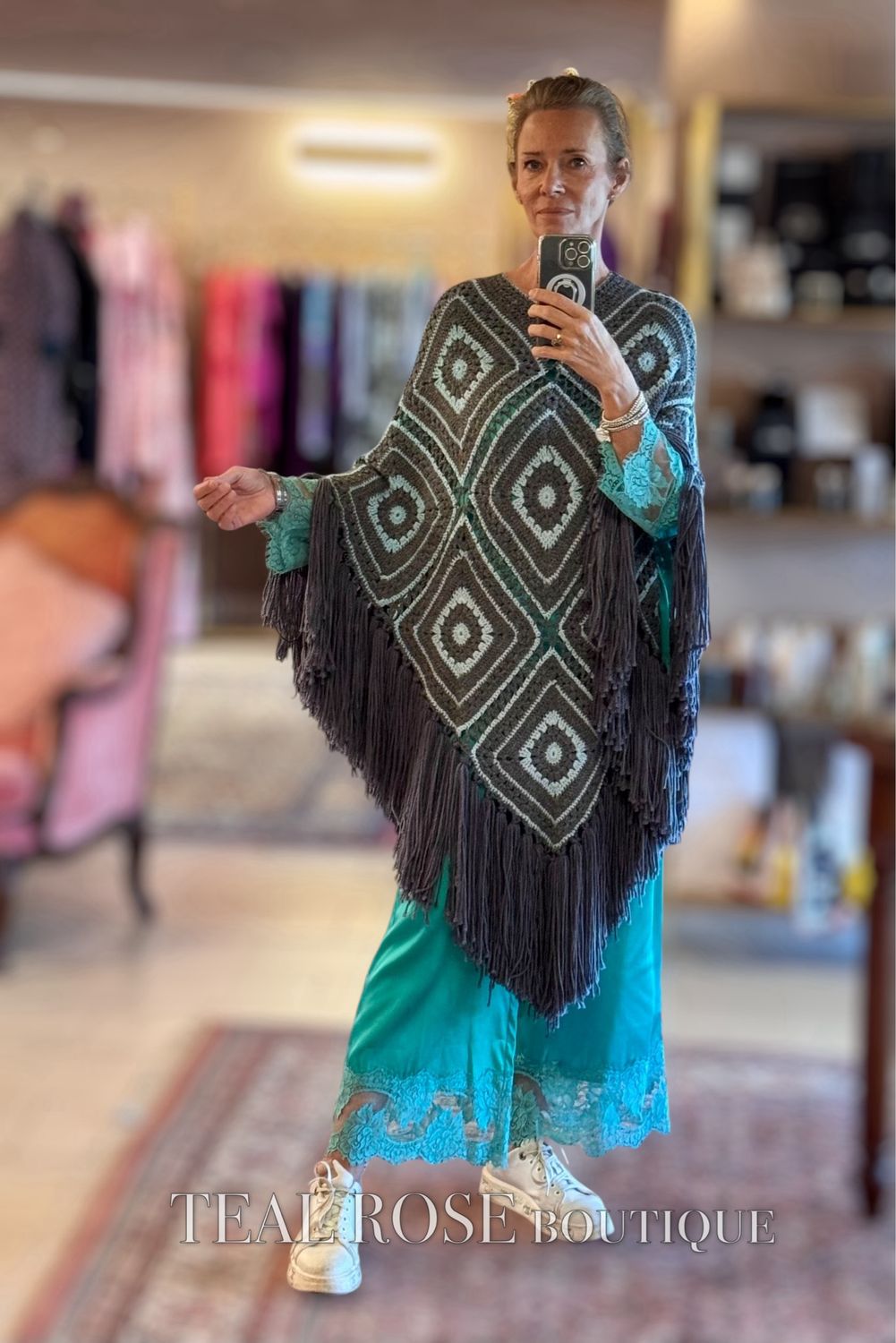 Poncho in Lana merino 100% 