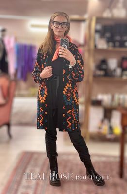 Cardigan lungo in maglia 