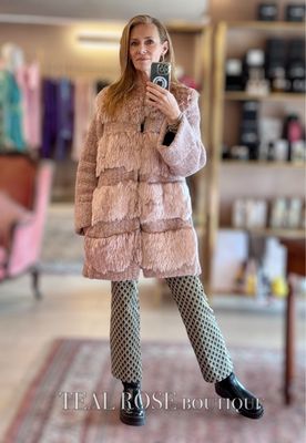Giacca in lana bouclè e alpaca 