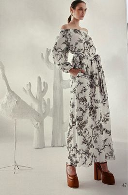 Abito lungo in viscosa e seta 1-One