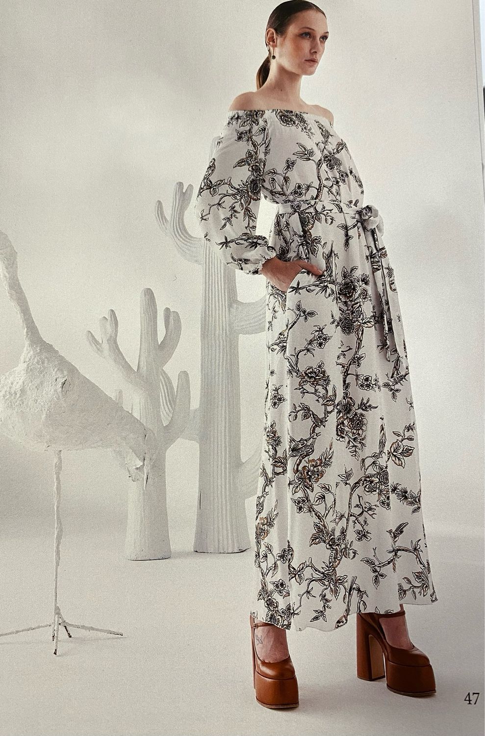 Abito lungo in viscosa e seta 1-One