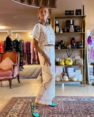 Top in pizzo vintage tg. Unica