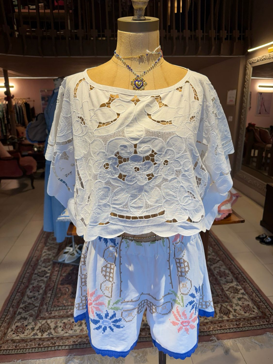 Shorts vintage punto croce tg. L