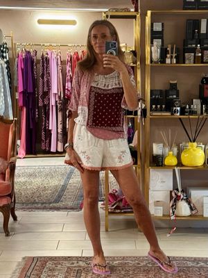 Shorts vintage punto croce tg. L 