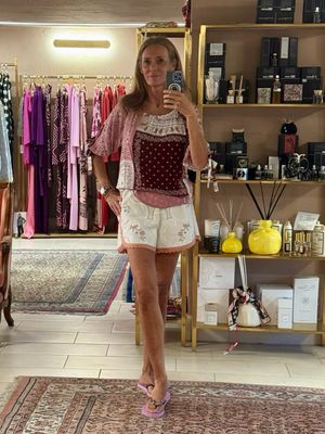 Shorts vintage punto croce tg. L 