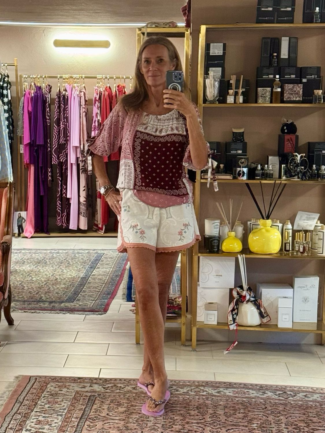 Shorts vintage punto croce tg. L 