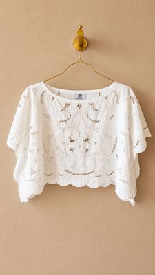 Top in pizzo vintage tg. Unica