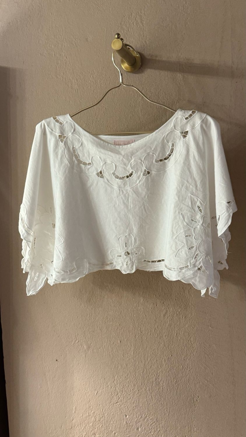 Top in pizzo vintage tg. Unica