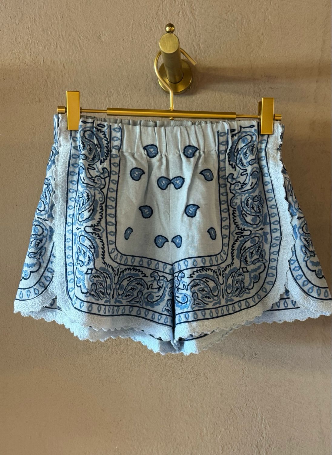 Shorts bandana azzurro
