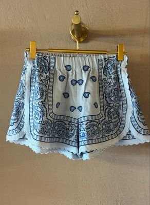Shorts bandana azzurro
