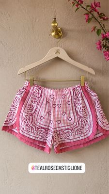 Shorts bandana rosa 