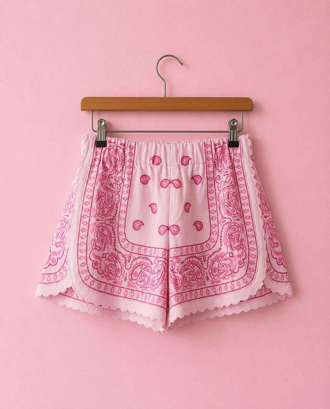 Shorts bandana rosa 