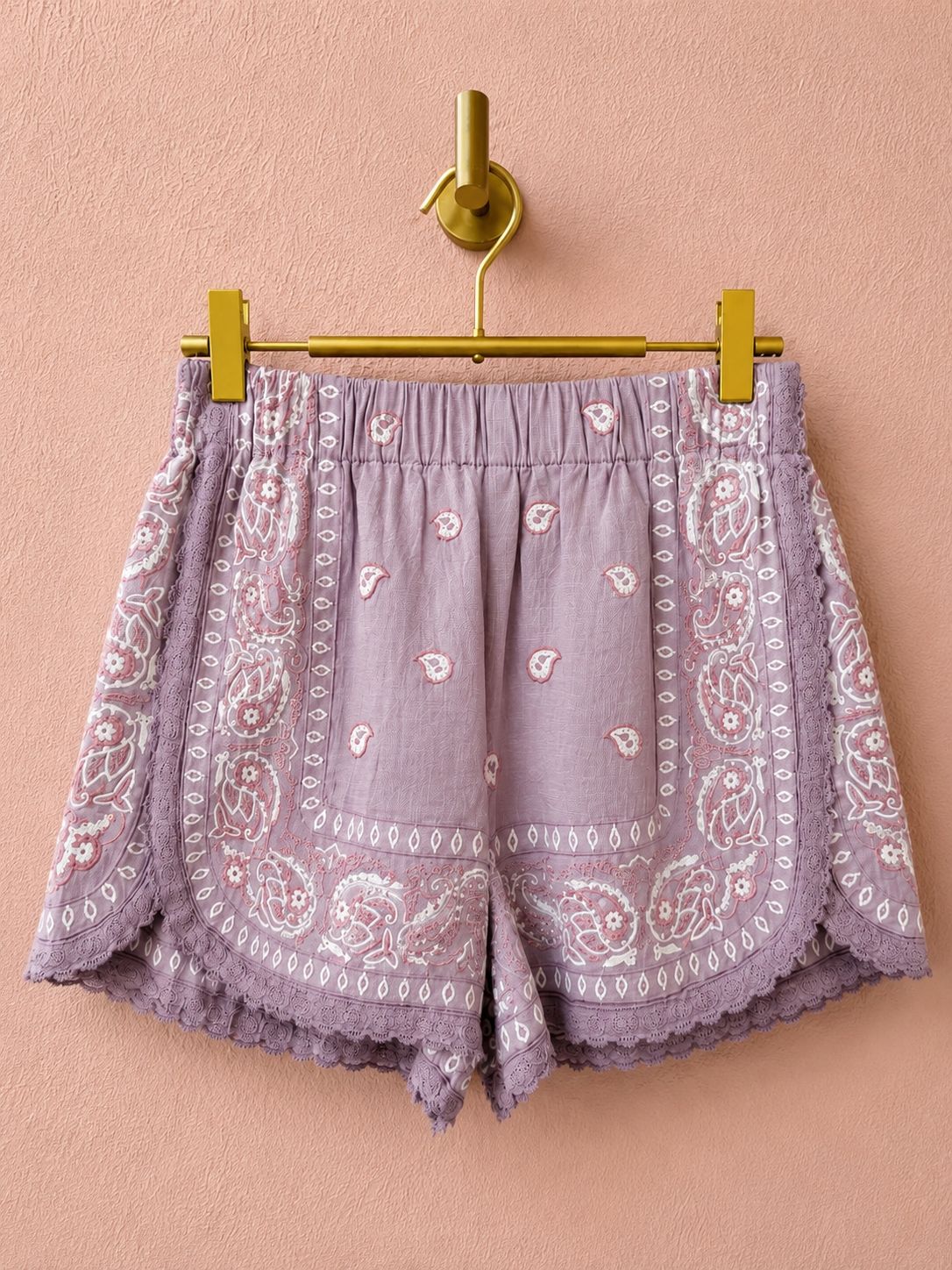 Shorts bandana lavanda 