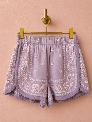 Shorts bandana lavanda 