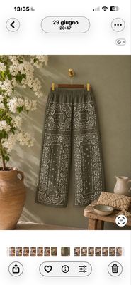 Pantaloni bandana ricamati - Orsina 