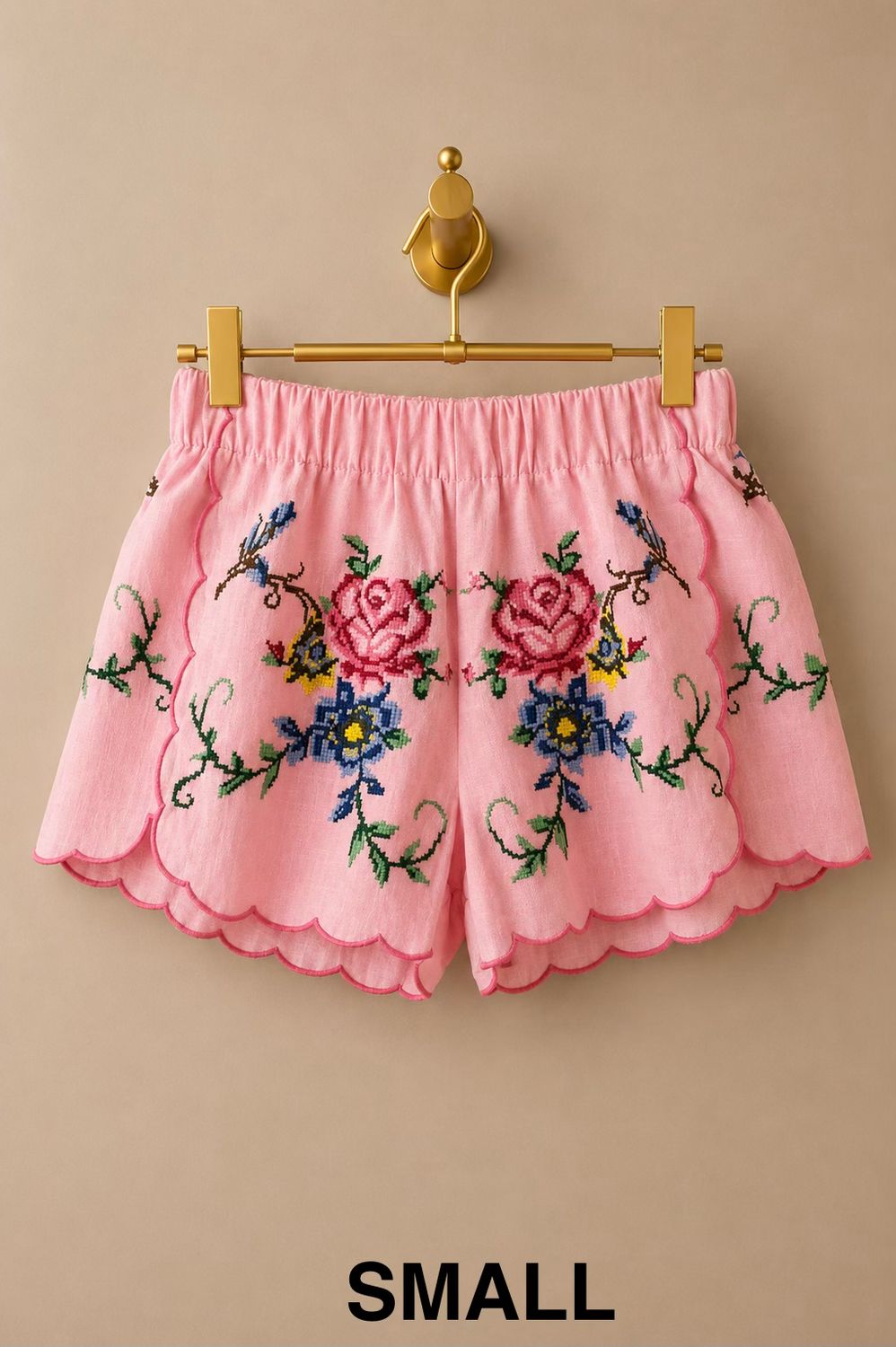 Shorts smerlato con rose - Orsina S