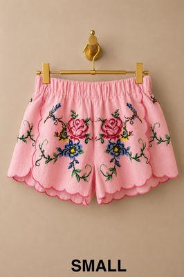 Shorts smerlato con rose - Orsina S
