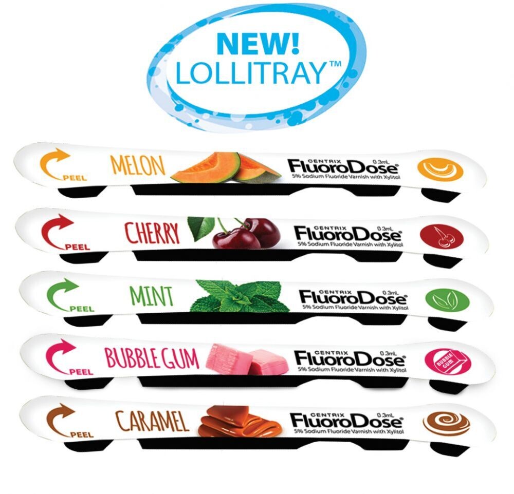 FluoroDose® Intro Kit 40 buc, 5 gusturi (Melon, Cherry, Mint, Bubble Gum, Caramel)