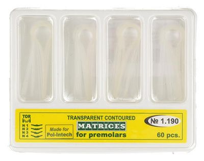 Set matrice transparente conturate pentru molari - premolari | 60 buc