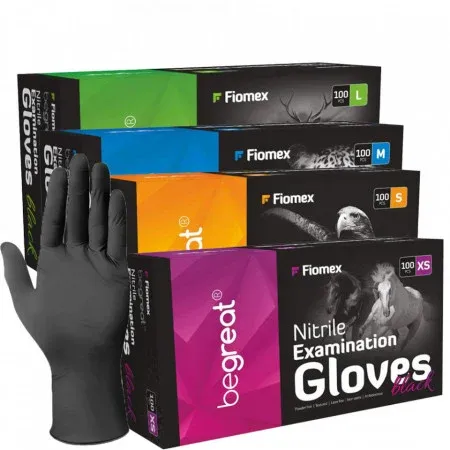 Mănuși de examinare BLACK