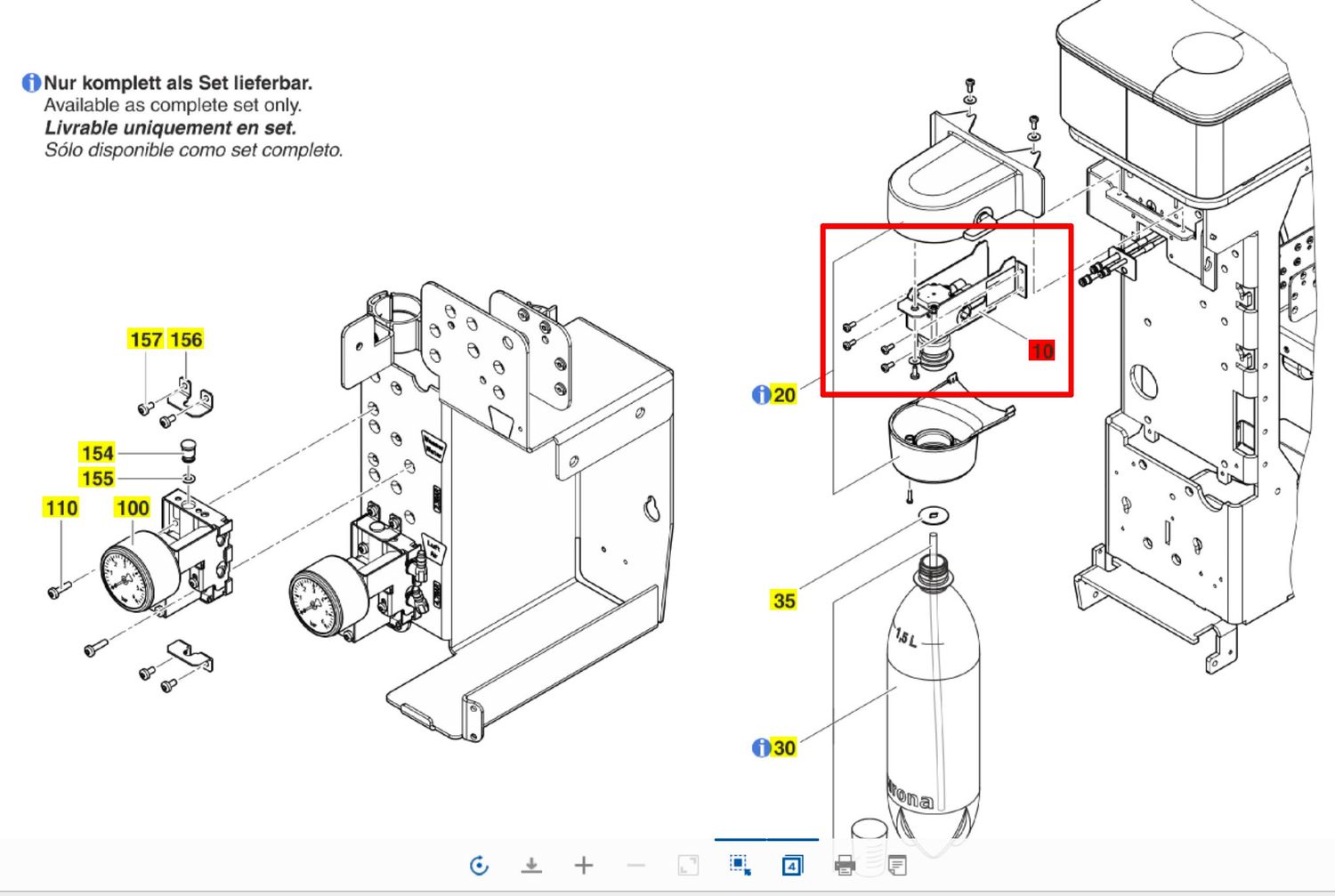Parts for water bottle with switch | INTEGO