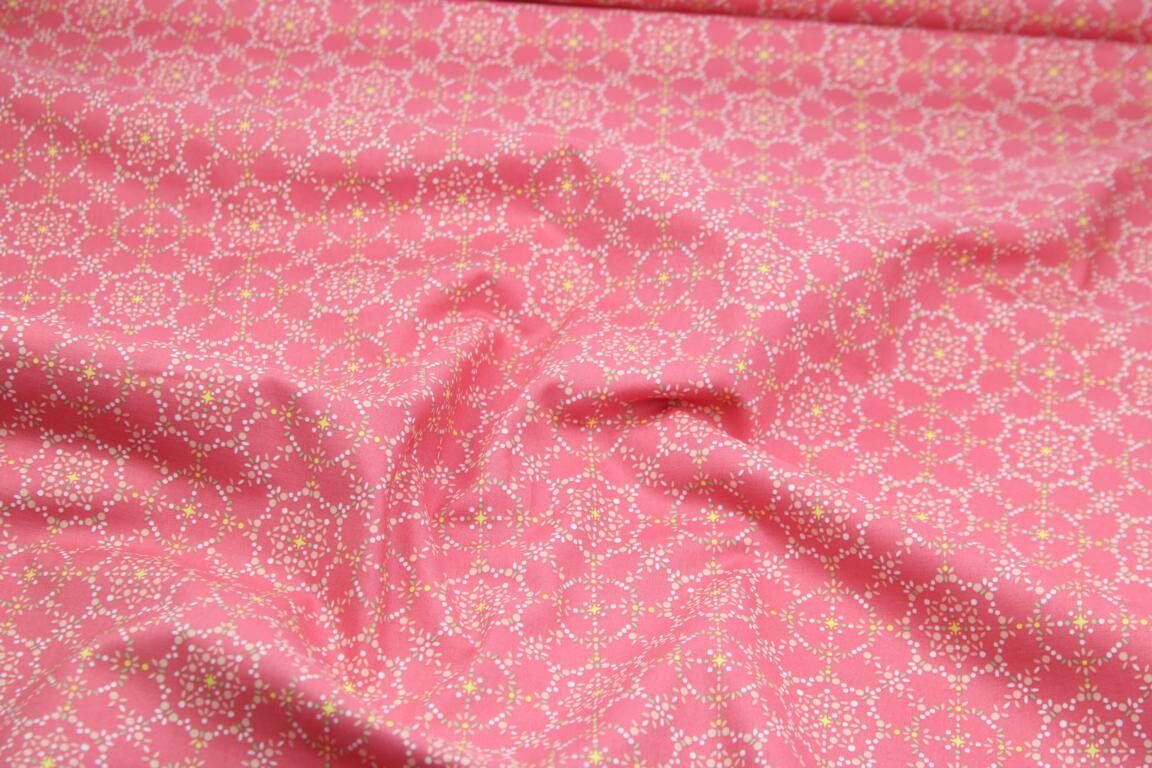 Baumwolle, Natural Beauty, geometrisches Muster, rosa