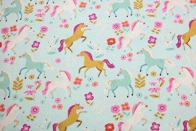 Baumwolljersey &quot;Pretty Pony&quot;, mint