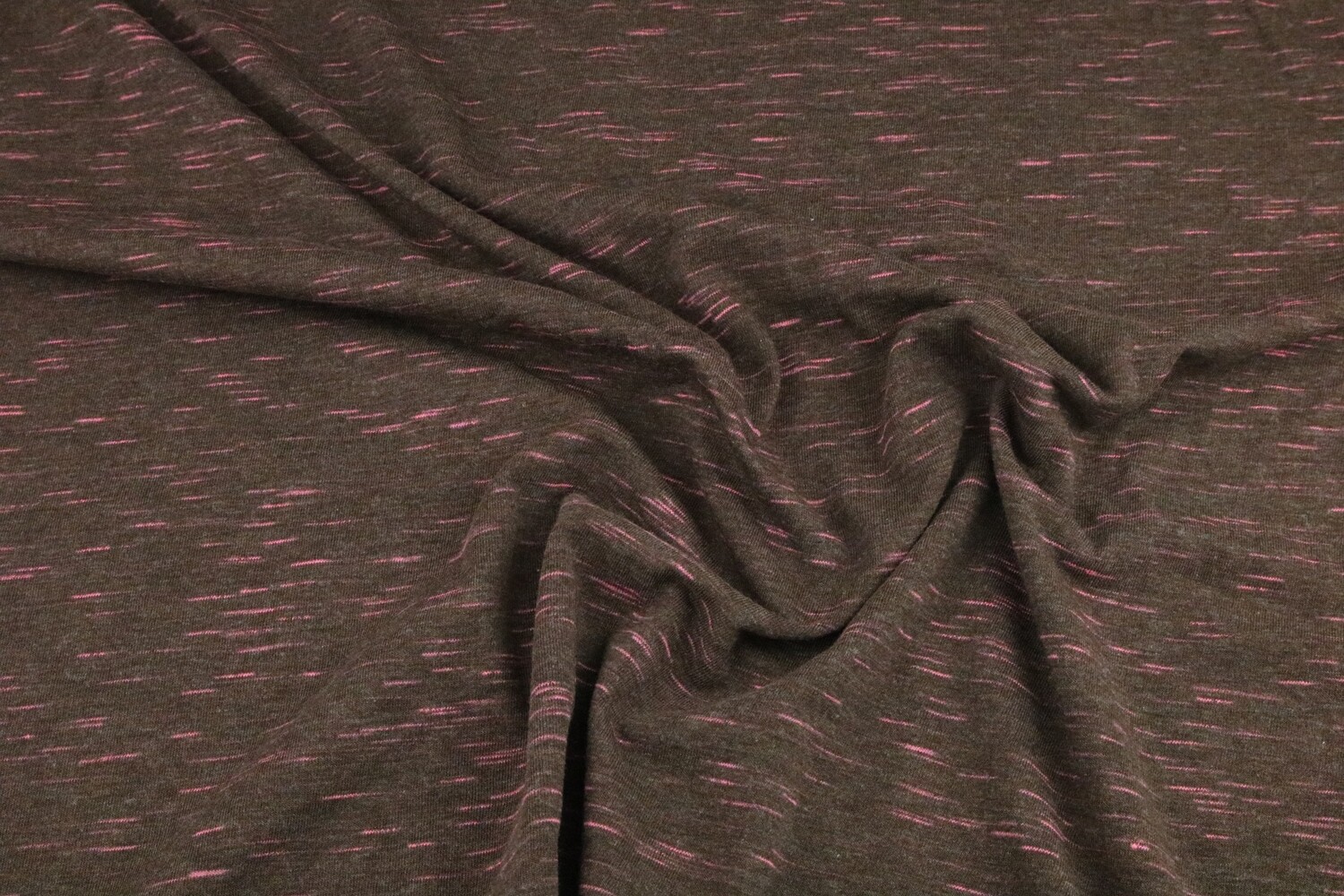 Jersey, kastanienbraun meliert, neon-pink